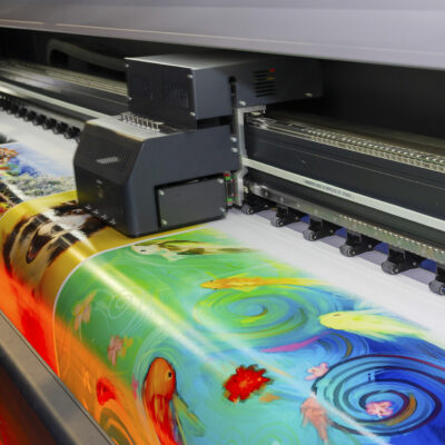Digitaldruckmaschine bei der Arbeit